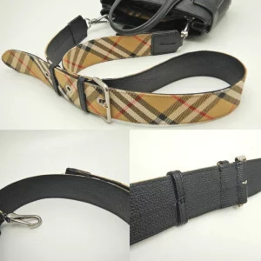 BURBERRY Baby Banner Handbag Leather Black - Picture 7 of 9